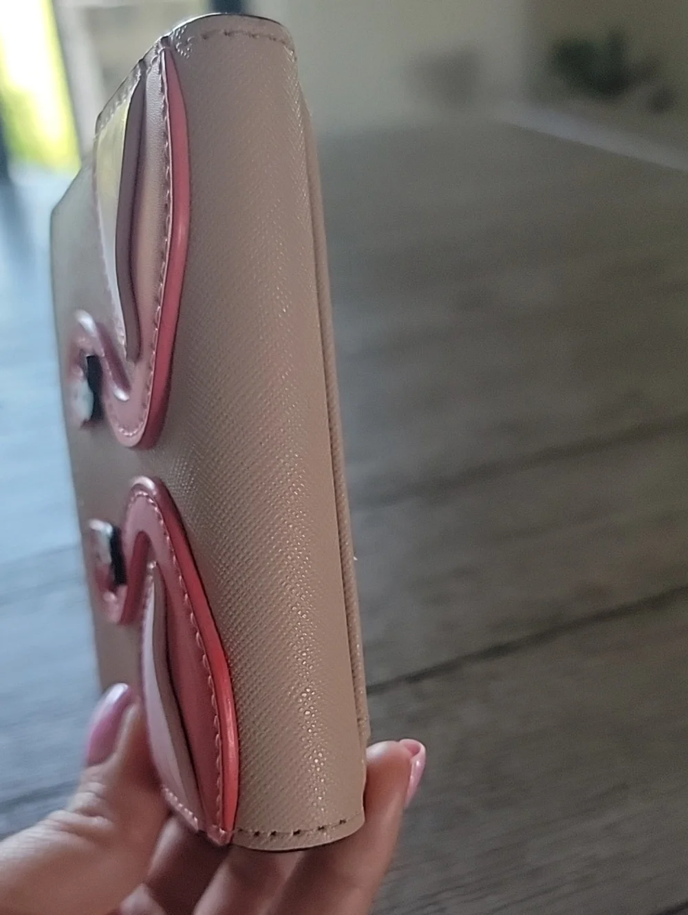 kate spade By The Pool  Flamingo Adalyn Saffiano Leather Wallet